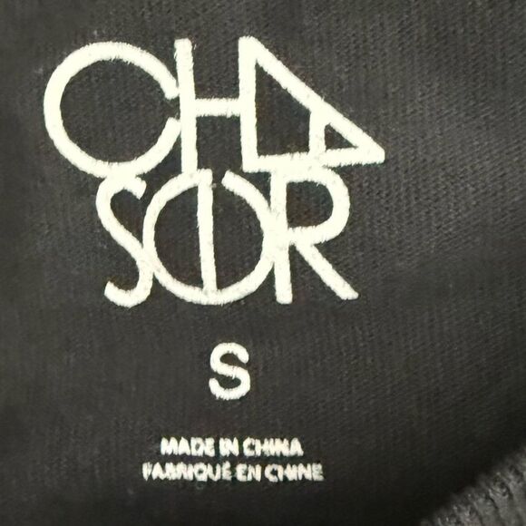 Chaser Black Short Sleeve Tee Stay In & Drink Champagne Graphic T-Shirt Small - Picture 5 of 9